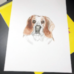 dog, art, drawing, illustration
